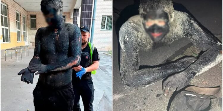 S-a dat cu smoală ca să poată fura noaptea