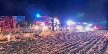 Impact fatal între un autoturism și un tractor